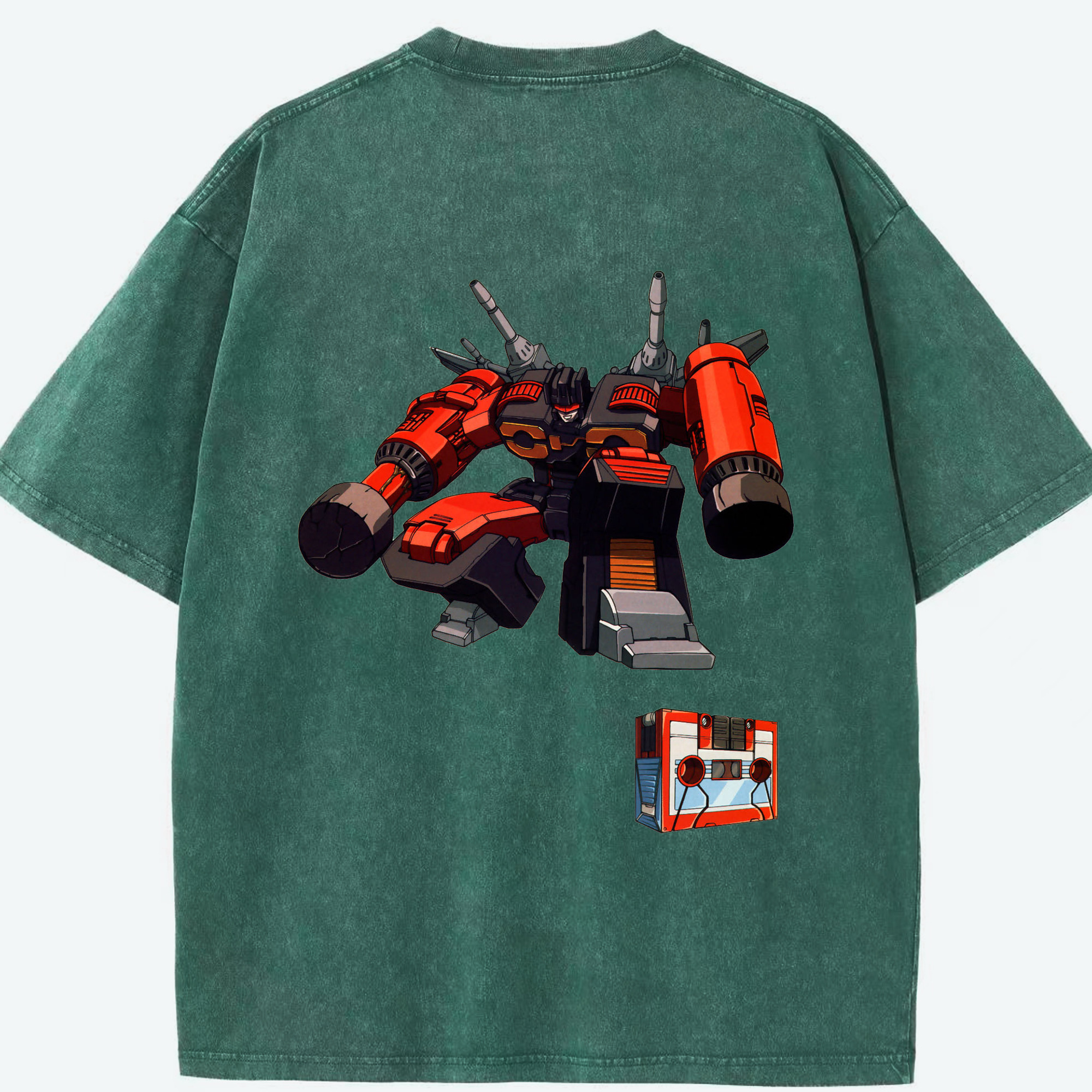 （画像用）  綿100% ヴィンテージ風 半袖Tシャツ（背面プリント）